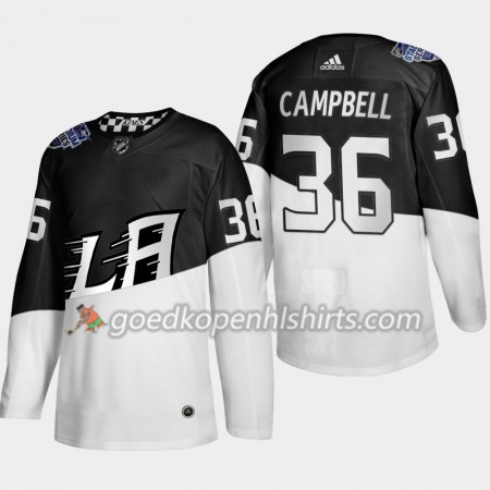 Los Angeles Kings Jack Campbell 36 Adidas 2020 Stadium Series Authentic Shirt - Mannen